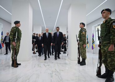 Συνάντηση ΥΕΘΑ Νίκου Δένδια με τον Υπουργό Βιομηχανίας και Προηγμένης Τεχνολογίας των ΗΑΕ Δρ Sultan Bin Ahmed Al Jaber