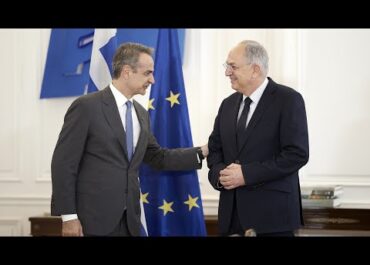 Συνάντηση του Πρωθυπουργού Κυριάκου Μητσοτάκη με τον Ευρωπαίο Επίτροπο Αλιείας και Ωκεανών Κώστα Καδή