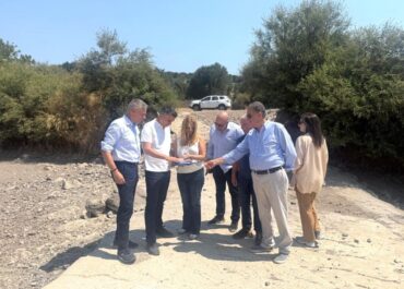 Επίσκεψη του Υπουργού Υποδομών και Μεταφορών Xρίστου Δήμα στον χώρο κατασκευής του φράγματος Τσικνιά
