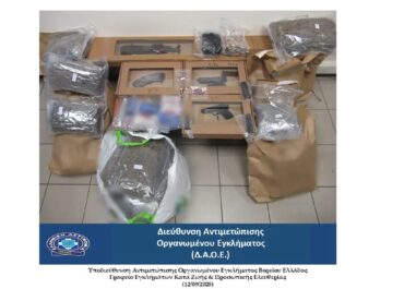 Όπλα, φυσίγγια, πυροκροτητές και πάνω από 27 κιλά κάνναβης εντοπίστηκαν από την Υποδιεύθυνση Αντιμετώπισης Οργανωμένου Εγκλήματος Βορείου Ελλάδος
