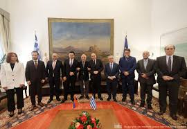 Συνάντηση του Προέδρου της Βουλής των Ελλήνων Νικήτα Κακλαμάνη με τον Προέδρο της Εθνοσυνελεύσεως της Δημοκρατίας της Αρμενίας