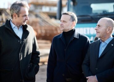 Επίσκεψη του Πρωθυπουργού Κυριάκου Μητσοτάκη στο υπό κατασκευή γήπεδο του Παναθηναϊκού στον Βοτανικό