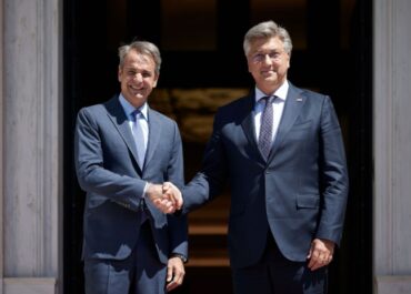 Συνάντηση του Πρωθυπουργού Κυριάκου Μητσοτάκη με τον Πρωθυπουργό της Κροατίας Andrej Plenković