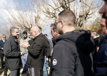 Επίσκεψη του Πρωθυπουργού Κυριάκου Μητσοτάκη σε περιοχές που έχουν πληγεί από πλημμύρες στον Έβρο