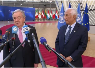 Δηλώσεις του Προέδρου António Costa στο κοινό κατώφλι με τον Γενικό Γραμματέα του ΟΗΕ Αντόνιο Γκουτέρες