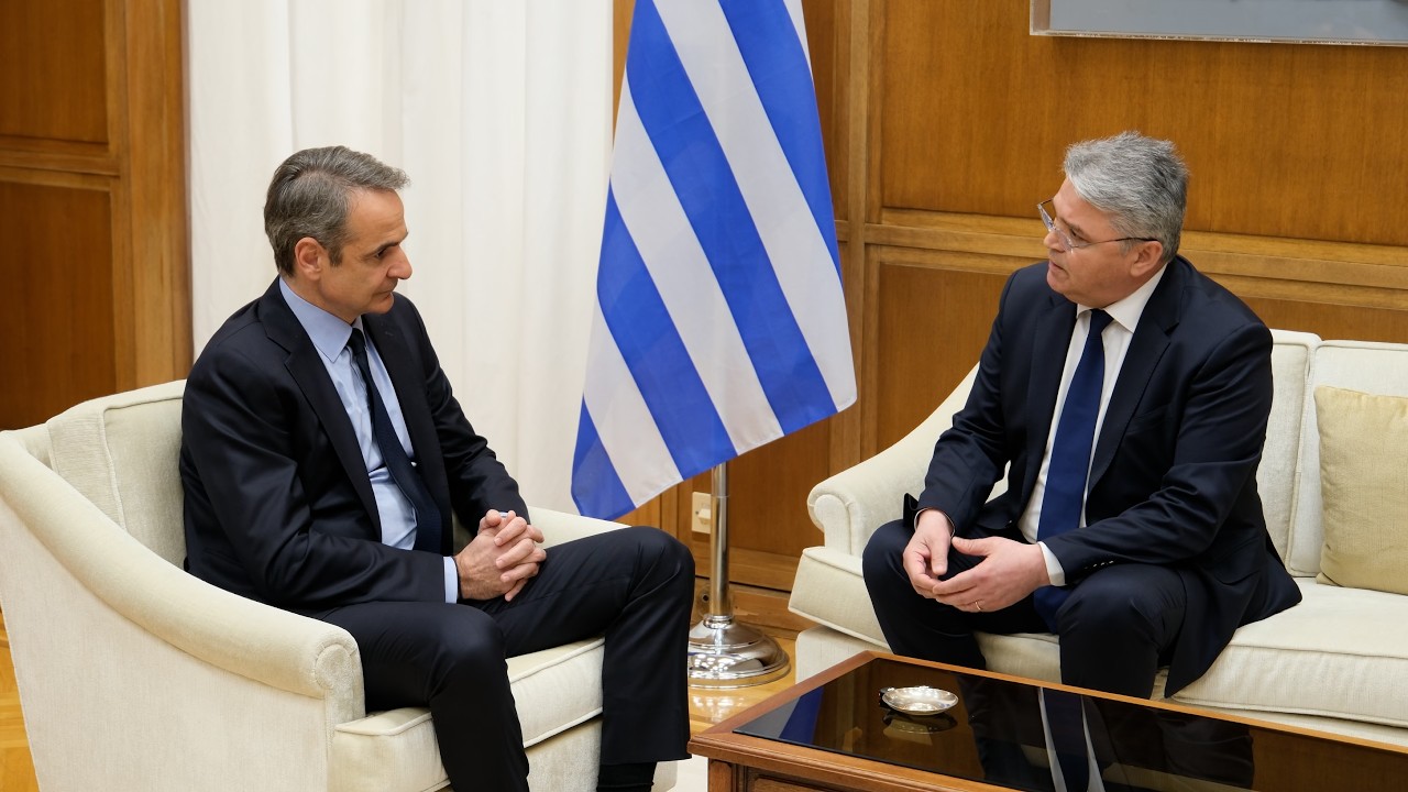 Συνάντηση του Πρωθυπουργού Κυριάκου Μητσοτάκη με τον Πρόεδρο του κόμματος «Νίκη» Δημήτρη Νατσιό