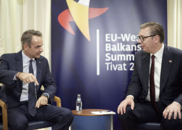 Συνάντηση του Πρωθυπουργού Κυριάκου Μητσοτάκη με τον Πρόεδρο της Σερβίας Aleksandar Vučić