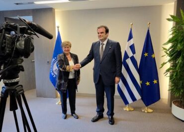 Συνάντηση του Υπουργού Εθνικής Οικονομίας και Οικονομικών και Προέδρου του Eurogroup Κυρ. Πιερρακάκη με την Γενική Διευθύντρια του Διεθνούς Νομισματικού Ταμείου Κρισταλίνα Γκεοργκίεβα στις Βρυξέλλε