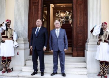 ΣΥΝΑΝΤΗΣΗ ΤΟΥ ΠΡΟΕΔΡΟΥ ΤΗΣ ΔΗΜΟΚΡΑΤΙΑΣ ΚΩΝΣΤΑΝΤΙΝΟΥ ΑΝ. ΤΑΣΟΥΛΑ ΜΕ ΤΟΝ ΠΡΟΕΔΡΟ ΤΗΣ ΔΗΜΟΚΡΑΤΙΑΣ ΤΟΥ ΛΙΒΑΝΟΥ JOSEPH AOUN